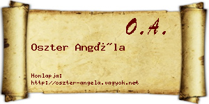 Oszter Angéla névjegykártya
